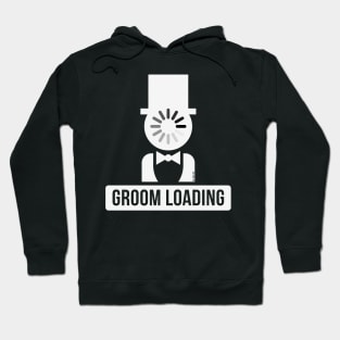 Groom Loading (Stag Night / Bachelor Party / White) Hoodie